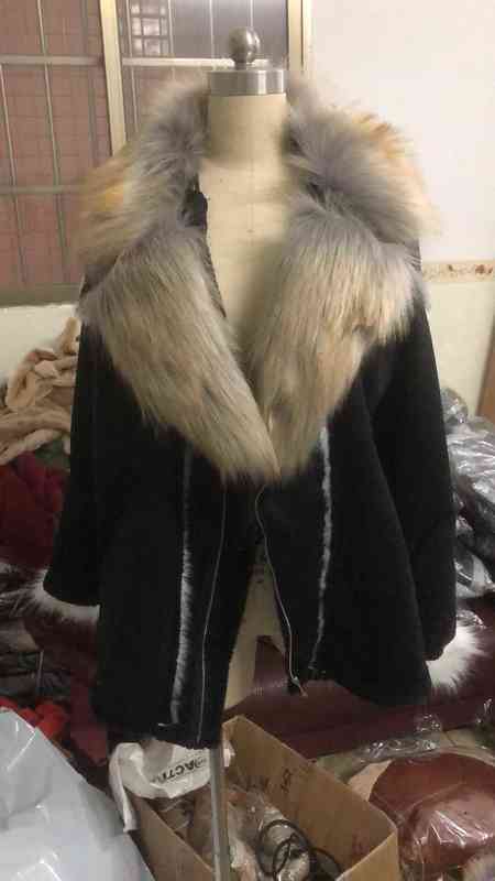 Men039s Wear Imitation Leather Plush Fur Coat Big Fur Collar Winter Collar And Long Sleeves Wool Liner Jackets Coats Y2112213789451