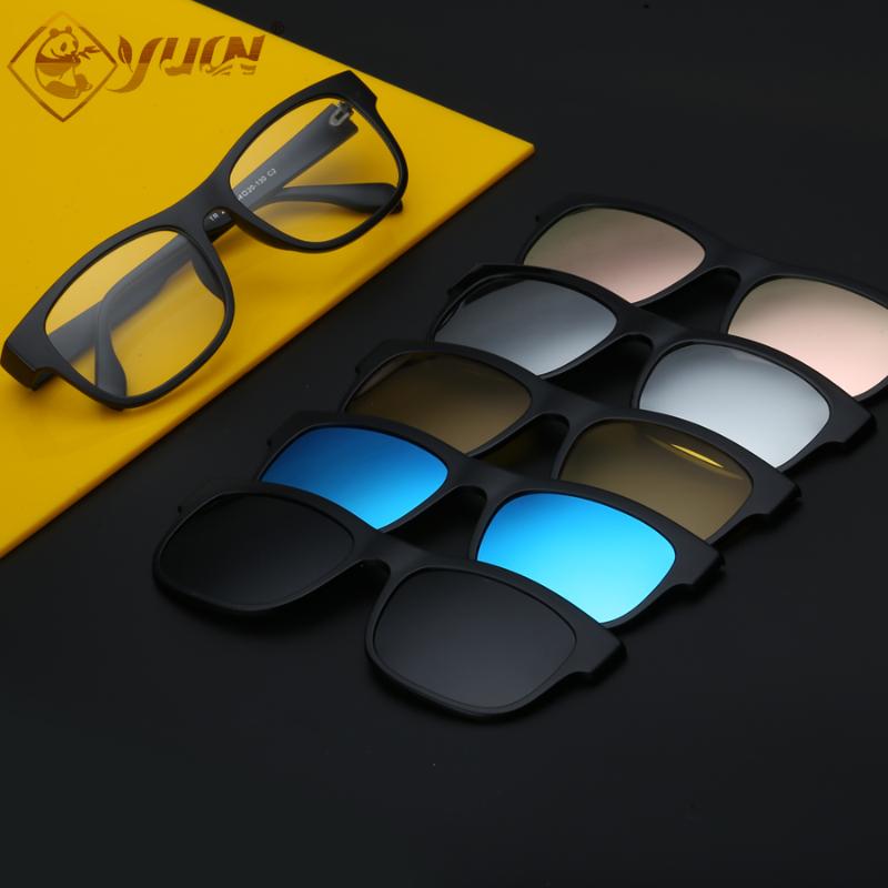 High Quality TR90 Fashion Sunglasses Classic 5 Sets Of Color Matching Magnet Adsorption Clip Men Women Sun Glasses UV400 Lens
High Quality TR90 Fashion Sunglasses Classic 5 Sets Of Color Matching Magnet Adsorption Clip Men Women Sun Glasses UV400 Lens