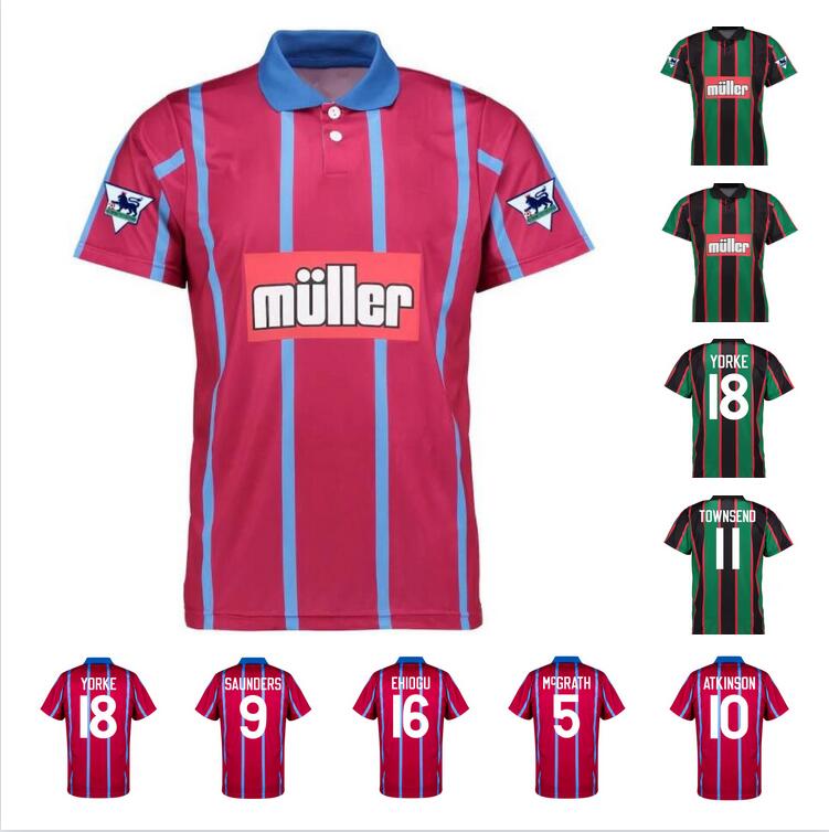 1993 1995 Villa retro soccer jersey 93 94 95 Aston McGrath Houghton RICHARDSON SAUNDERS YORKE EHIOGU classic vintage football shirt, Black;yellow
1993 1995 Villa retro soccer jersey 93 94 95 Aston McGrath Houghton RICHARDSON SAUNDERS YORKE EHIOGU classic vintage football shirt, Black;yellow