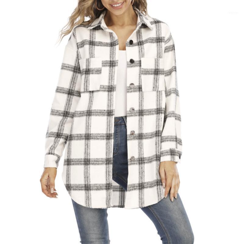 Women's Jackets Winter 2021 Women Jacket Fashion Single-breasted Plaid Shirt With Pockets Coat Classic Style Chaqueta Mujer Blusas, Black;brown
Women's Jackets Winter 2021 Women Jacket Fashion Single-breasted Plaid Shirt With Pockets Coat Classic Style Chaqueta Mujer Blusas, Black;brown