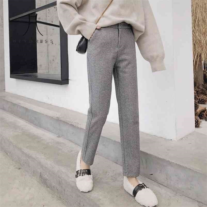 Autumn Women Solid Elegant Woolen Pants Office Lady Herringbone Loose Female High Waist Leggings 210517, Model a grey
Autumn Women Solid Elegant Woolen Pants Office Lady Herringbone Loose Female High Waist Leggings 210517, Model a grey