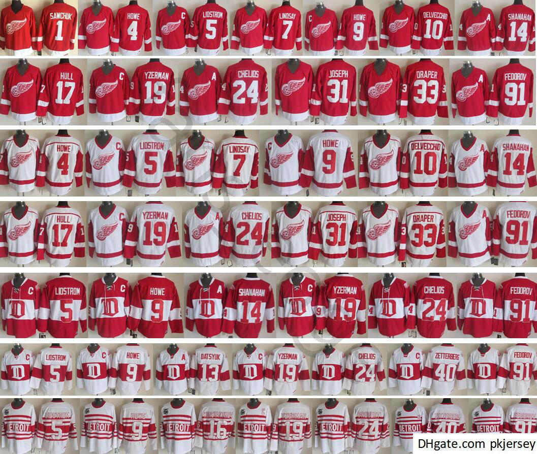 Detroit Red Wings Winter Classic #19 Steve Yzerman 91 Sergei Fedorov 7 Ted Lindsay 10 Alex Delvecchio 71 Larkin Men Ice Hockey Jersey, Black;red
Detroit Red Wings Winter Classic #19 Steve Yzerman 91 Sergei Fedorov 7 Ted Lindsay 10 Alex Delvecchio 71 Larkin Men Ice Hockey Jersey, Black;red