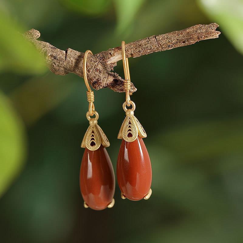 Dangle & Chandelier Designer Unique Original Silver Inlaid Southern Red Tourmaline Drop-shaped Fashion And Simple Temperament Ladies Earring
Dangle & Chandelier Designer Unique Original Silver Inlaid Southern Red Tourmaline Drop-shaped Fashion And Simple Temperament Ladies Earring