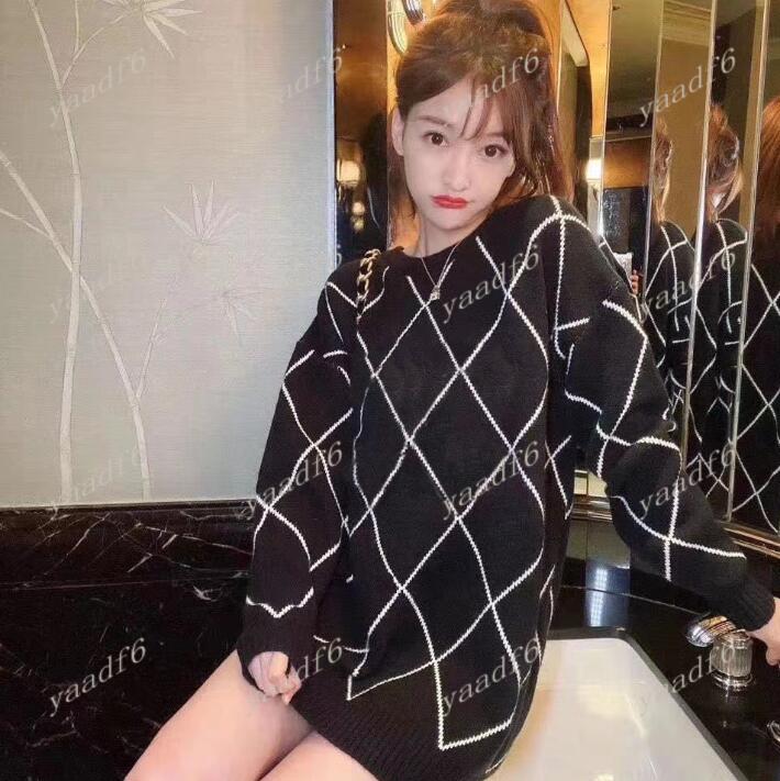 Fashion Parisian street lovers women sweater designer high-end C letter embroidered black sweater comfort warm personality от DHgate WW