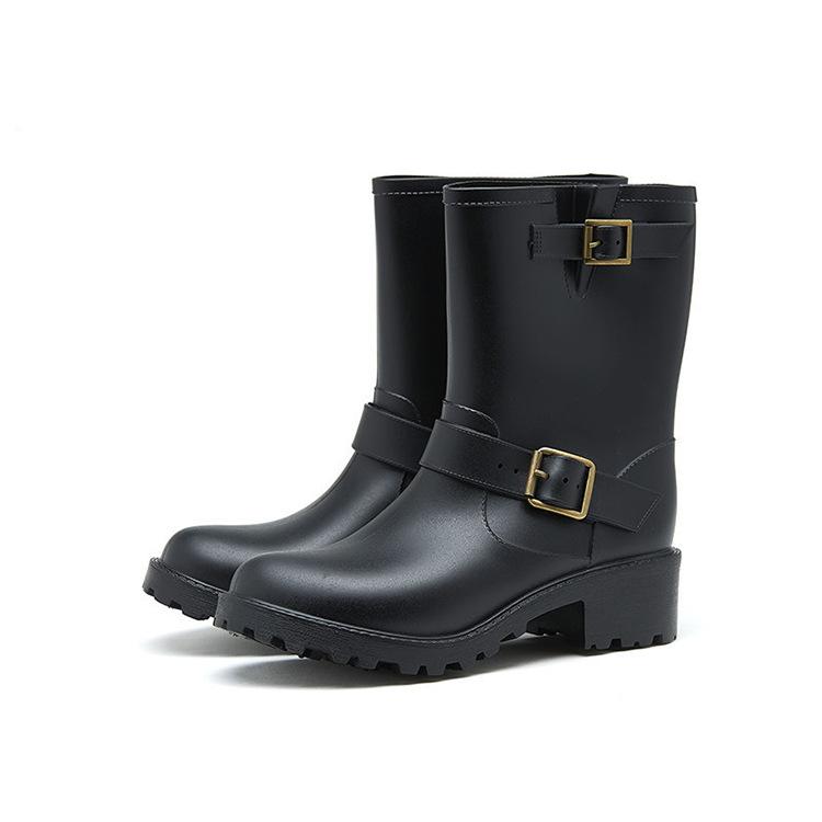 Boots 2021 Women Rain Rubber Ladies Walking Waterproof Metal Decoration Ankle Casual Thick Bottom Short Boot, Black
Boots 2021 Women Rain Rubber Ladies Walking Waterproof Metal Decoration Ankle Casual Thick Bottom Short Boot, Black
