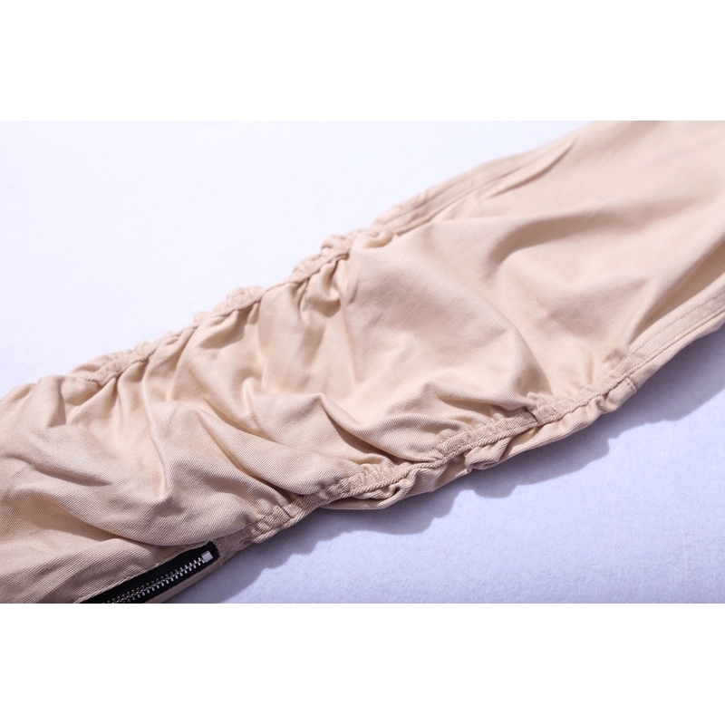 Khaki Jogger Pants Casual Skinny Zipper Bottom Sweatpants Hip Hop Trousers streetwear Men's Pants Men Slimming Pants for Men 210518