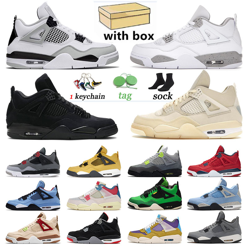 High quality Jordan 4s Jordan4s Mens Trainers Original Basketball Shoes Sports Off Infrared Sail New Bred Jumpman White Womens Black Cat Designers Sneakers With Box, 40-47 military black
High quality Jordan 4s Jordan4s Mens Trainers Original Basketball Shoes Sports Off Infrared Sail New Bred Jumpman White Womens Black Cat Designers Sneakers With Box, 40-47 military black