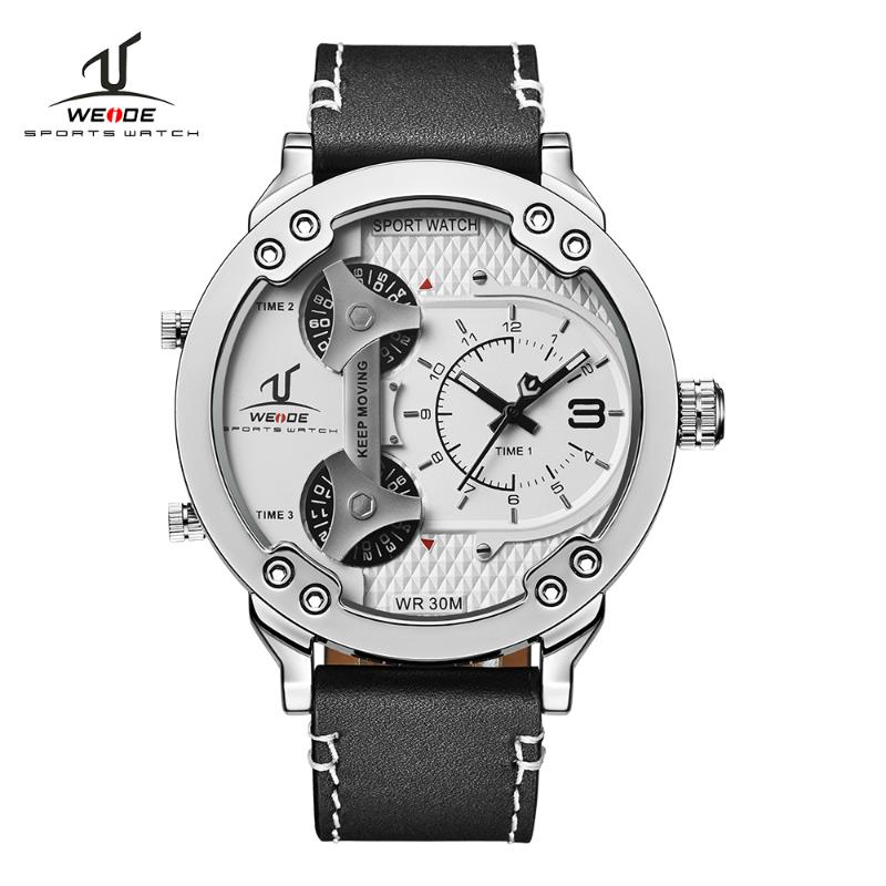 Wristwatches WEIDE Mens Sport Watch Leather Bracelet Quartz 3 Time Zone Man White Military Fashion Waterproof Relogio Masculino, Uv1506b-1c
Wristwatches WEIDE Mens Sport Watch Leather Bracelet Quartz 3 Time Zone Man White Military Fashion Waterproof Relogio Masculino, Uv1506b-1c