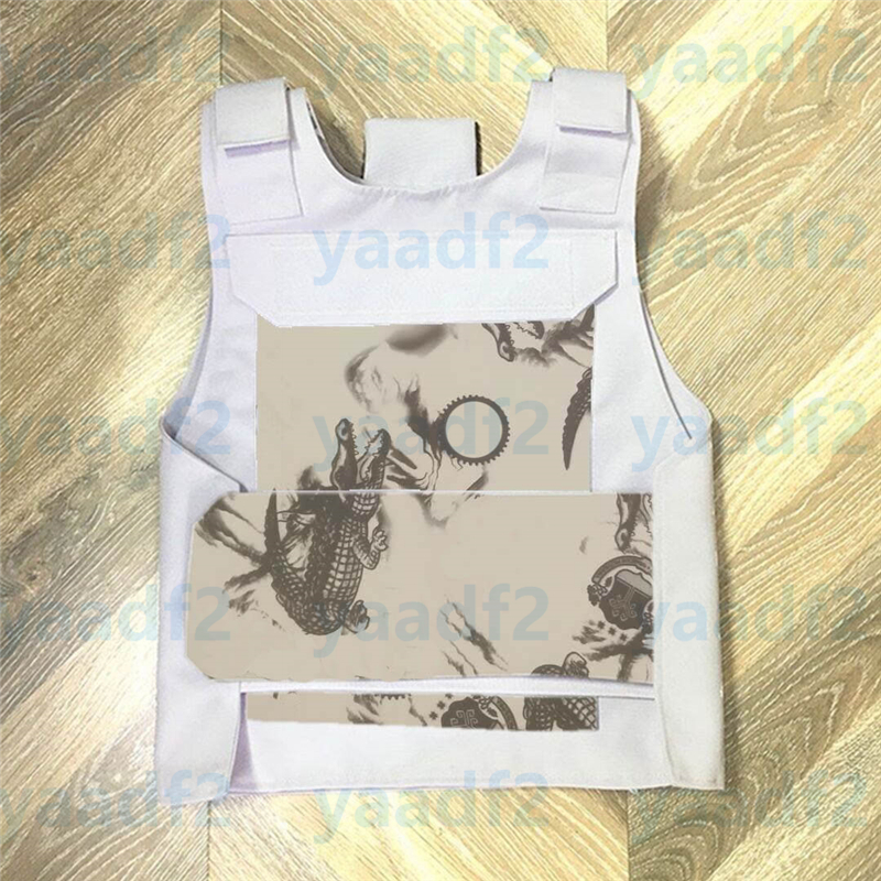 

CS Game Body Armor Vintage Letters Printed Leather Vest Womens Mens INS Tactical Vests Outdoor Hunting Cycling Sleeveless Protective Tank Top, Real pic pls contact us