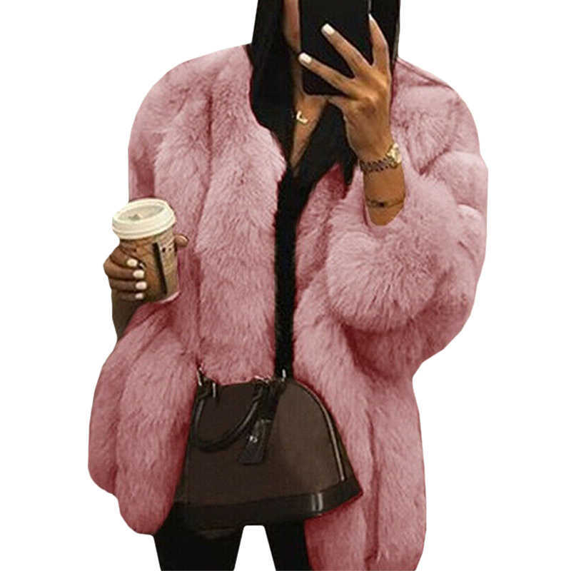 Winter Coat Womens Fashion Solid Faux Fur Jacket Outwear Long Sleeve Tops Female Coats Jacket Warm Thick Parka Fur Coat Women Y0825, Black
Winter Coat Womens Fashion Solid Faux Fur Jacket Outwear Long Sleeve Tops Female Coats Jacket Warm Thick Parka Fur Coat Women Y0825, Black