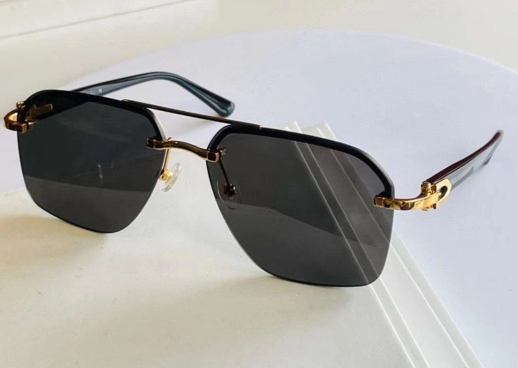 Square Rimless Sunglasses Gold Grey Lens des lunettes de soleil Men Sunglasses Shades New with Box
Square Rimless Sunglasses Gold Grey Lens des lunettes de soleil Men Sunglasses Shades New with Box