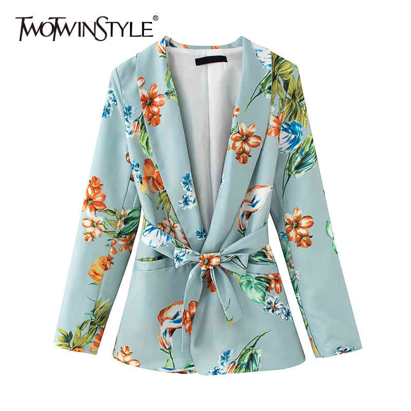 Vintage Print Blazer For Women V Neck Long Sleeve Belt Designer Hit Color Loose Blazers Female Fashion Clothes 210524
Vintage Print Blazer For Women V Neck Long Sleeve Belt Designer Hit Color Loose Blazers Female Fashion Clothes 210524