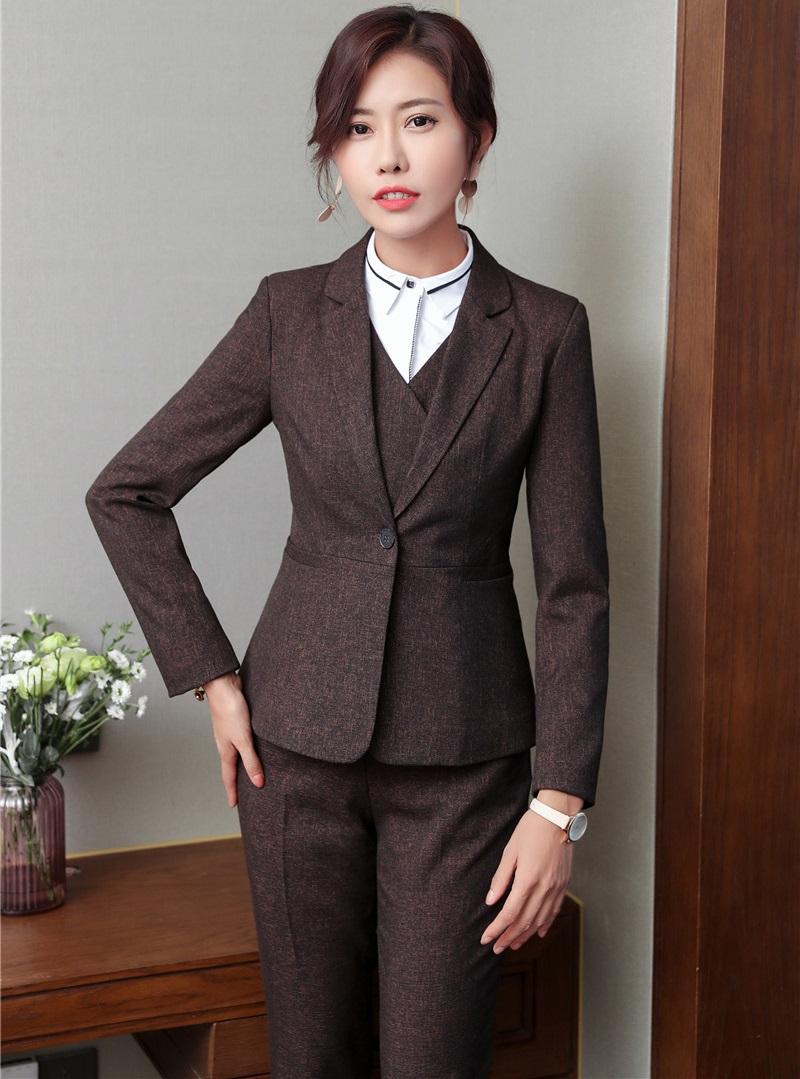 Women' Suits & Blazers High Quality Fabric Elegant Brown Uniform Styles Ladies Pantsuits With Jackets And Pants Women Business Suit
Women' Suits & Blazers High Quality Fabric Elegant Brown Uniform Styles Ladies Pantsuits With Jackets And Pants Women Business Suit