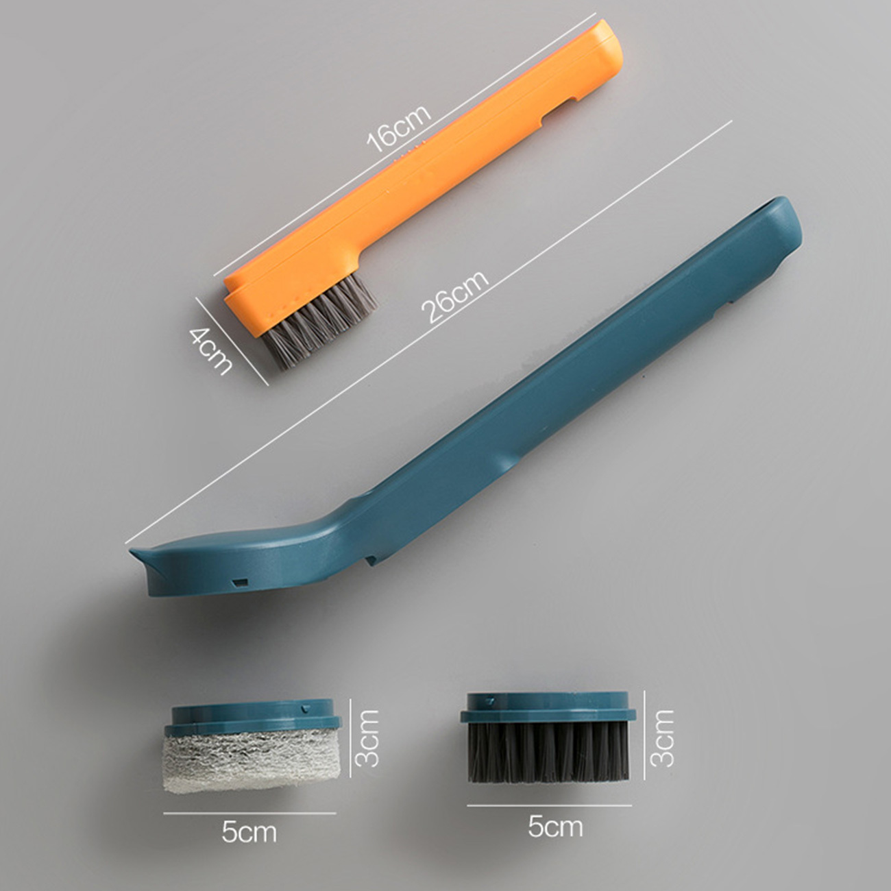 Non-greasy DishandPan Brushes Kitchen Scrub Brush Dish Brush with Sponge Cleaning Brush for Pans Pots Sink Tableware Kitchenware