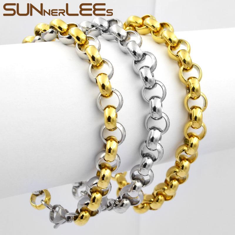 Fashion Jewelry 3mm~9mm Mens Womens Rolo Link Chain Silver Color Gold Plated Stainless Steel Bracelet SC43 B Link,
Fashion Jewelry 3mm~9mm Mens Womens Rolo Link Chain Silver Color Gold Plated Stainless Steel Bracelet SC43 B Link,