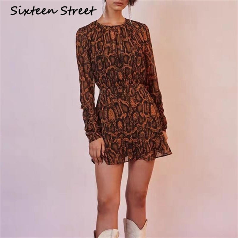 Spring Python Printed Dress Woman Long Sleeve Round Neck Vintage Mini Party Female Runway Fashion Vestido 210603, Blue
Spring Python Printed Dress Woman Long Sleeve Round Neck Vintage Mini Party Female Runway Fashion Vestido 210603, Blue