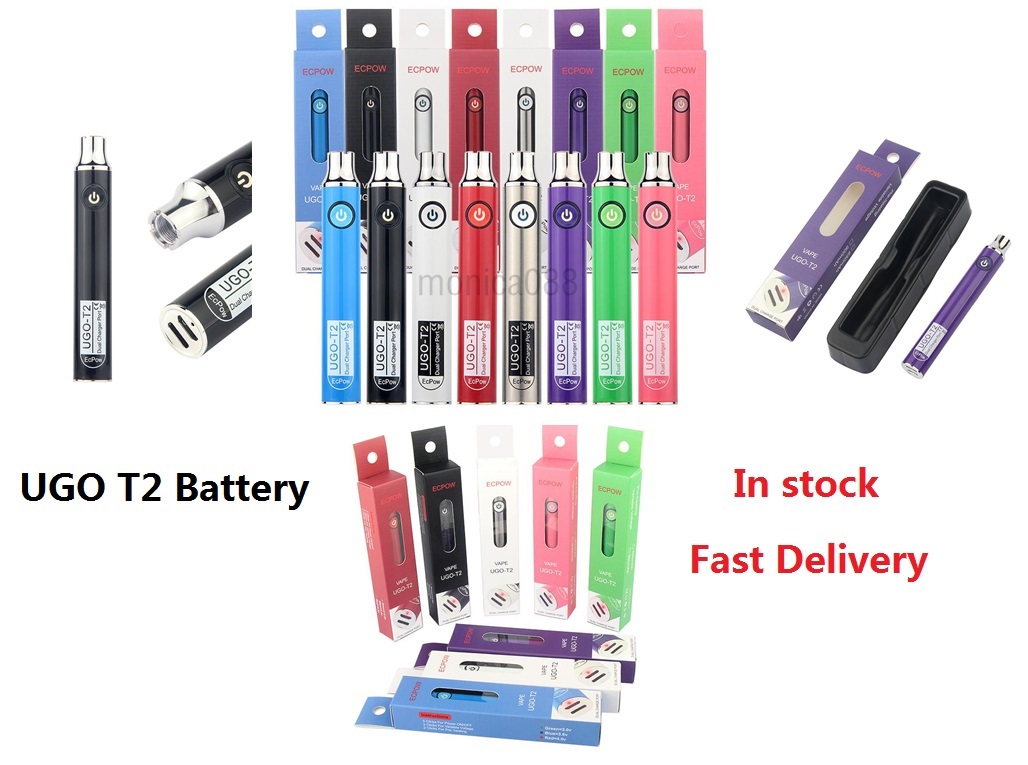 Original UGO T2 Vape Pen 510 Thread Battery 650 900mAh Double Charging Dual USB Port Evod Preheating VV Variable Voltage Vaporizer Empty Cart In stock
Original UGO T2 Vape Pen 510 Thread Battery 650 900mAh Double Charging Dual USB Port Evod Preheating VV Variable Voltage Vaporizer Empty Cart In stock