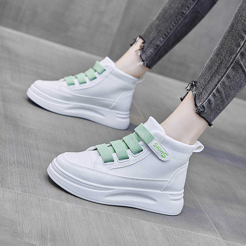 High-top White Shoes Women's Autumn 2021 New Thick-soled Platform Shoes Women's Running Casual Shoes Sneakers Y0907