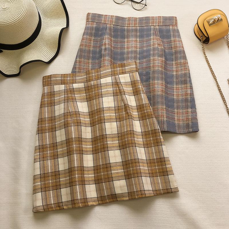 Skirts A-line Skirt High Waist 2021 Autumn Winter Women Elegant Yellow Blue Plaid Girls Wear
Skirts A-line Skirt High Waist 2021 Autumn Winter Women Elegant Yellow Blue Plaid Girls Wear