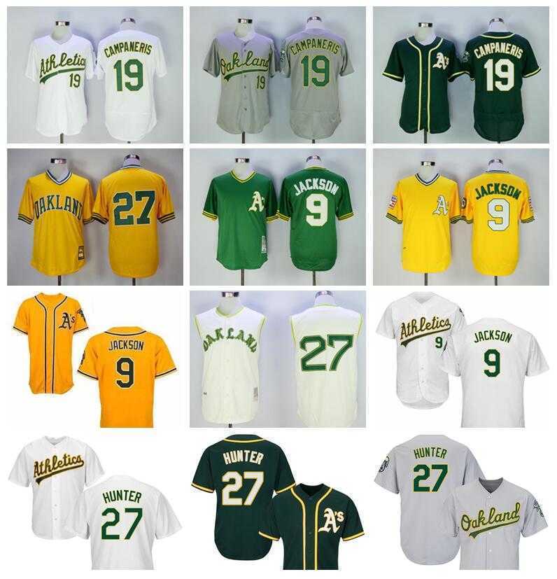Retro Retire Baseball 9 Reggie Jackson Jersey 1981 Vintage 19 Bert Campaneris 27 Catfish Hunter Pullover Cool Base White Yellow Green Good 
Retro Retire Baseball 9 Reggie Jackson Jersey 1981 Vintage 19 Bert Campaneris 27 Catfish Hunter Pullover Cool Base White Yellow Green Good