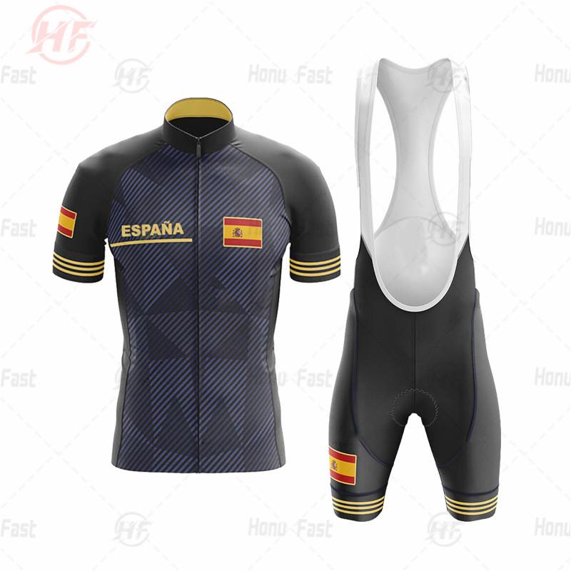 Racing Sets Cycling Jersey Set Spain Team Summer Men Bicycle Clothing Suit Breathable Mountain Bike Clothes Sportwears, Black;blue
Racing Sets Cycling Jersey Set Spain Team Summer Men Bicycle Clothing Suit Breathable Mountain Bike Clothes Sportwears, Black;blue