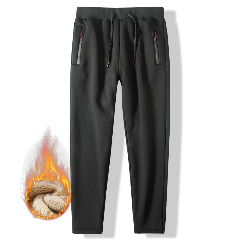 Plus Size 8xl Mens Warm Pants For Winter Track Men Chinese Streetwear Black Joggers Sports Fleece Thick Jogger Sweatpants Men's
