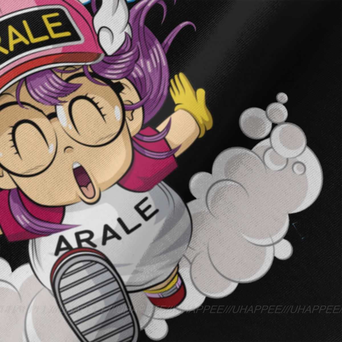 Casual Arale Anime t shirt Custom Cotton Short Sleeve Male's Small Size Black Shirt 210629