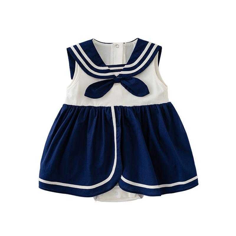 Baby Girl Korean Japan Romper Summer Infant Cotton Rompers Toddler Girls College Style Jumpsuit born Cute Outfits 210615