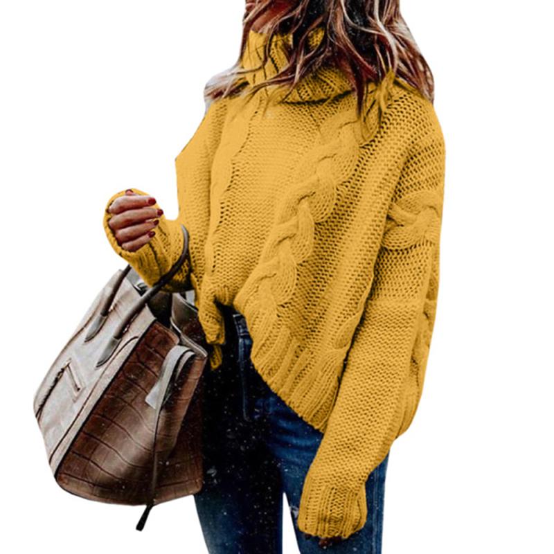 Women' Sweaters Autumn Winter Fashion Turtleneck Loose Twist Knitted Women Pullover Long Sleeve Short Knitwear Female Tops, Beige
Women' Sweaters Autumn Winter Fashion Turtleneck Loose Twist Knitted Women Pullover Long Sleeve Short Knitwear Female Tops, Beige