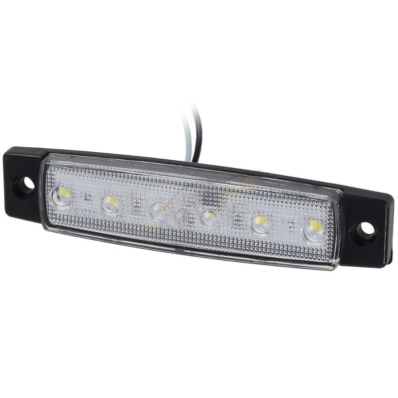 Universal Vehicle External Lights LED Lamp 12V/24V 6 SMD Auto Car Bus Truck Lorry Side Marker Indicator Light Low Trailer Rear Warning Lamps Safety Al