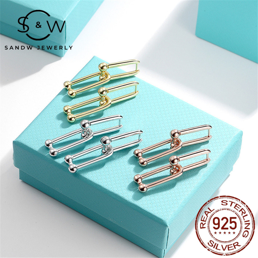 SANDW S925 sterling silver charm earrings U-shaped design sense jewelry original 1:1 banquet accessories couple fashion holiday gifts 3 colors, Golden
SANDW S925 sterling silver charm earrings U-shaped design sense jewelry original 1:1 banquet accessories couple fashion holiday gifts 3 colors, Golden