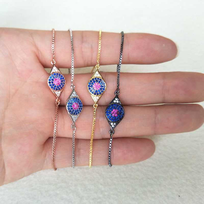 whole 10 Pcs Turkish Style Micro pave CZ zircon Evil Eye charm adjustable chain Macrame bracelets for women BG94
whole 10 Pcs Turkish Style Micro pave CZ zircon Evil Eye charm adjustable chain Macrame bracelets for women BG94
