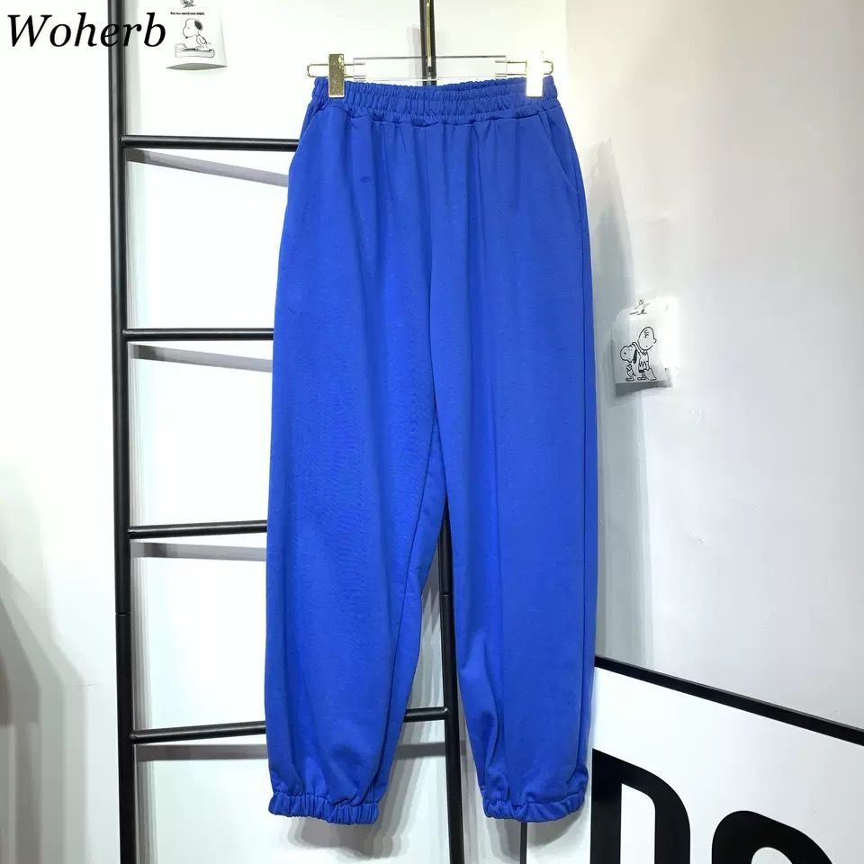 Women Pants Candy Colors Sweatpants Loose Casual Clothes High Waist Harem Streetwear Lady Trousers Plus Size 92542 210519