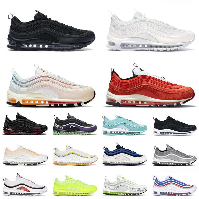 97 mens running shoes triple black white 97s silver throwback future bred game royal men women sports sneakers, 43
97 mens running shoes triple black white 97s silver throwback future bred game royal men women sports sneakers, 43