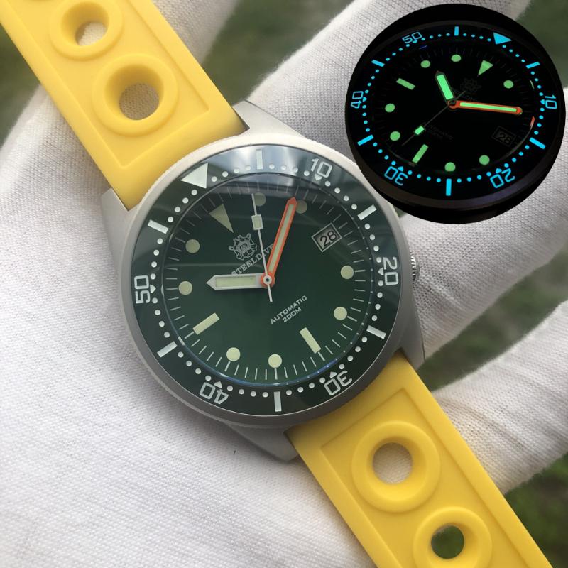 Wristwatches STEELDIVE Mens Dive Watches,mens Automatic Watch Men's Sport Wristwatch Diver 200m Waterproof Super C3 Luminous Clock Sapphire, Dive watches 6
Wristwatches STEELDIVE Mens Dive Watches,mens Automatic Watch Men's Sport Wristwatch Diver 200m Waterproof Super C3 Luminous Clock Sapphire, Dive watches 6