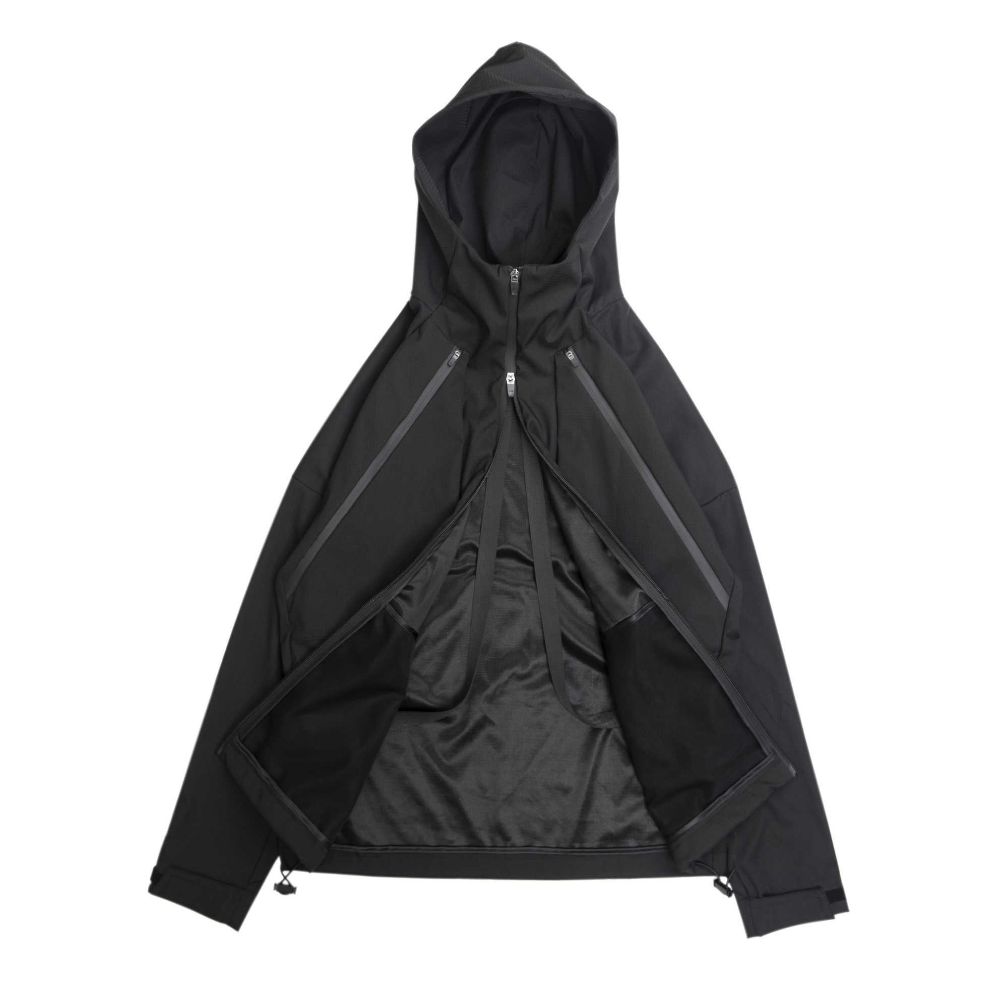 WHYWORKS Techwear Water Resistant Black Softshell Jacket Hip Hop Style Punk Fashion 210819Z