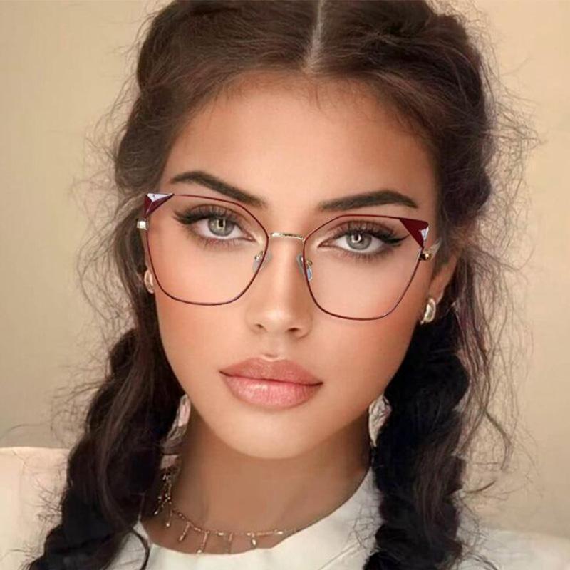 Fashion Sunglasses Frames Cute Computer Glasses Anti Blue Light Oversized Red Points Metal Clear Female Optical Prescription Frame
Fashion Sunglasses Frames Cute Computer Glasses Anti Blue Light Oversized Red Points Metal Clear Female Optical Prescription Frame