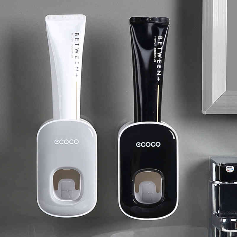 1PC Wall Mount Toothpaste Dispenser Bathroom Accessories Set Toothpaste Squeezer Dispenser Bathroom Toothbrush Holder Tool