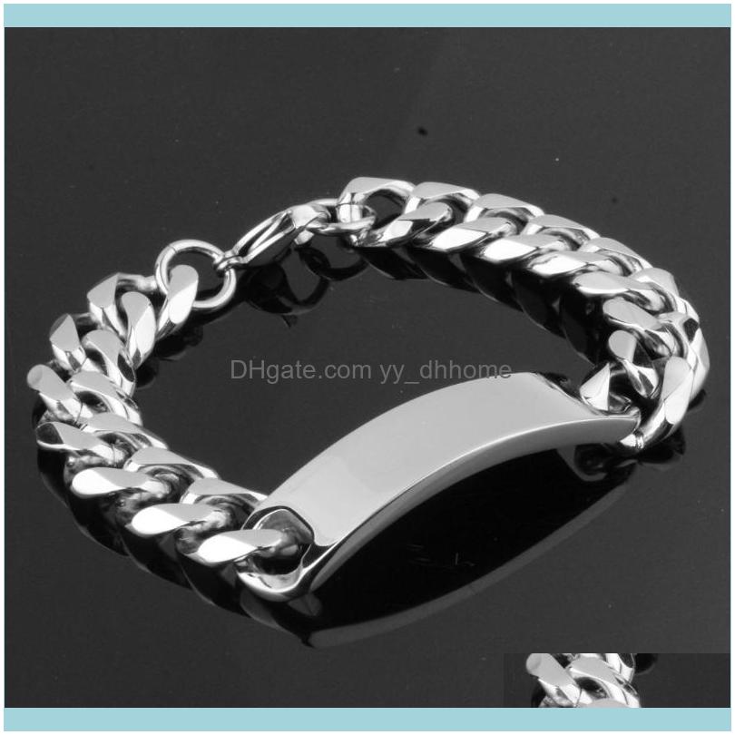 Link, Bracelets Jewelrylink, Chain Width 15Mm Length 8-11 Inch Polished Blank Stainless Steel Sier Color Bracelet Men Women Fashion Titanium
Link, Bracelets Jewelrylink, Chain Width 15Mm Length 8-11 Inch Polished Blank Stainless Steel Sier Color Bracelet Men Women Fashion Titanium