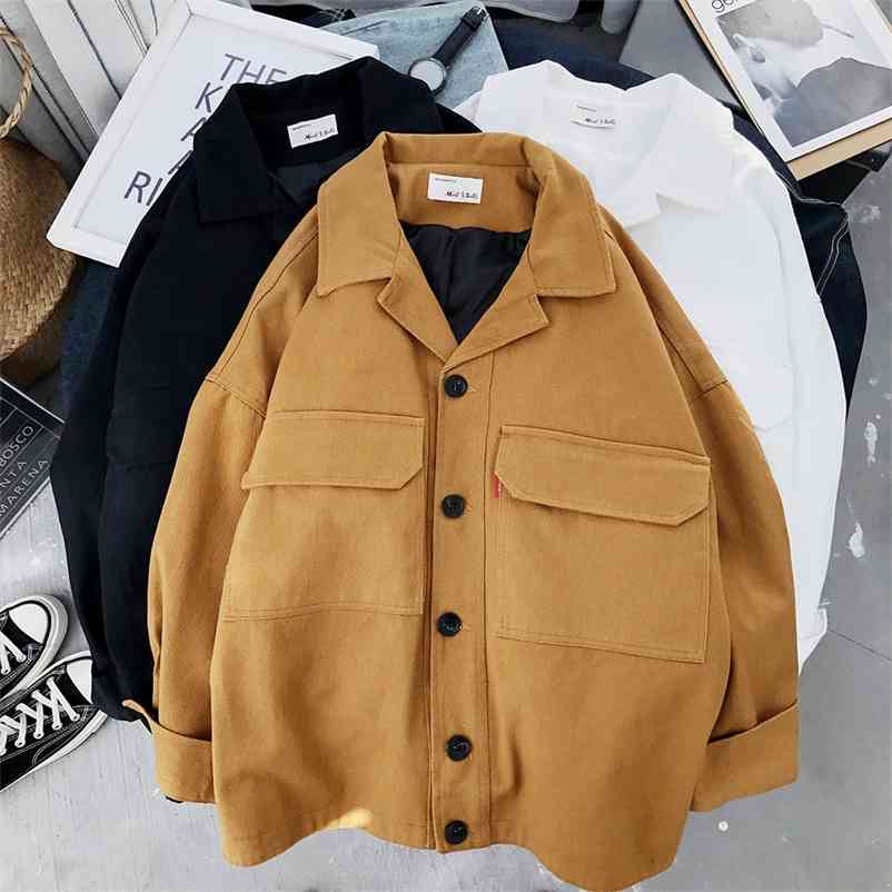 Spring Loose Coat Woman Safari Korean Student BF With Pocket Turn-down Collar Black Yellow Cotton Jackets Tops Cardigan 210519
Spring Loose Coat Woman Safari Korean Student BF With Pocket Turn-down Collar Black Yellow Cotton Jackets Tops Cardigan 210519