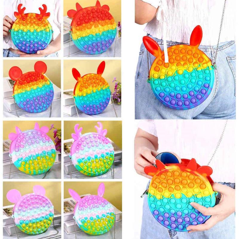 Rainbow Macaroon Fidget Bubble Chain Bag Purses Kids Boy Girls Novel Cool Design Cross body Fanny Pack Push Sensory Puzzle Toys Early Leaning Education
Rainbow Macaroon Fidget Bubble Chain Bag Purses Kids Boy Girls Novel Cool Design Cross body Fanny Pack Push Sensory Puzzle Toys Early Leaning Education