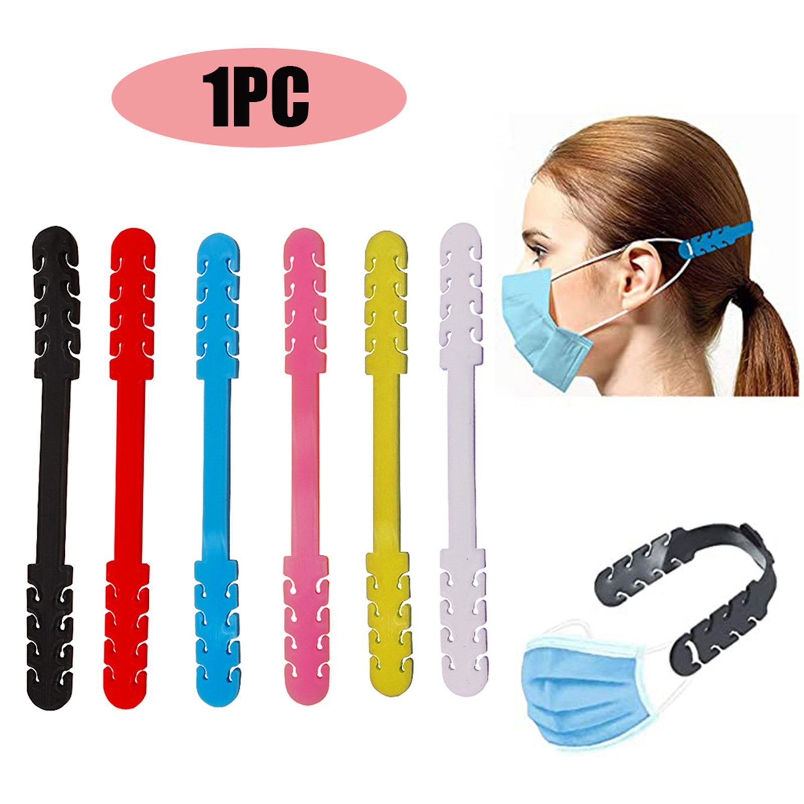 Face Mask Holder Extension Strip Mask Elastic Mask Adjusting Hook Strap-image