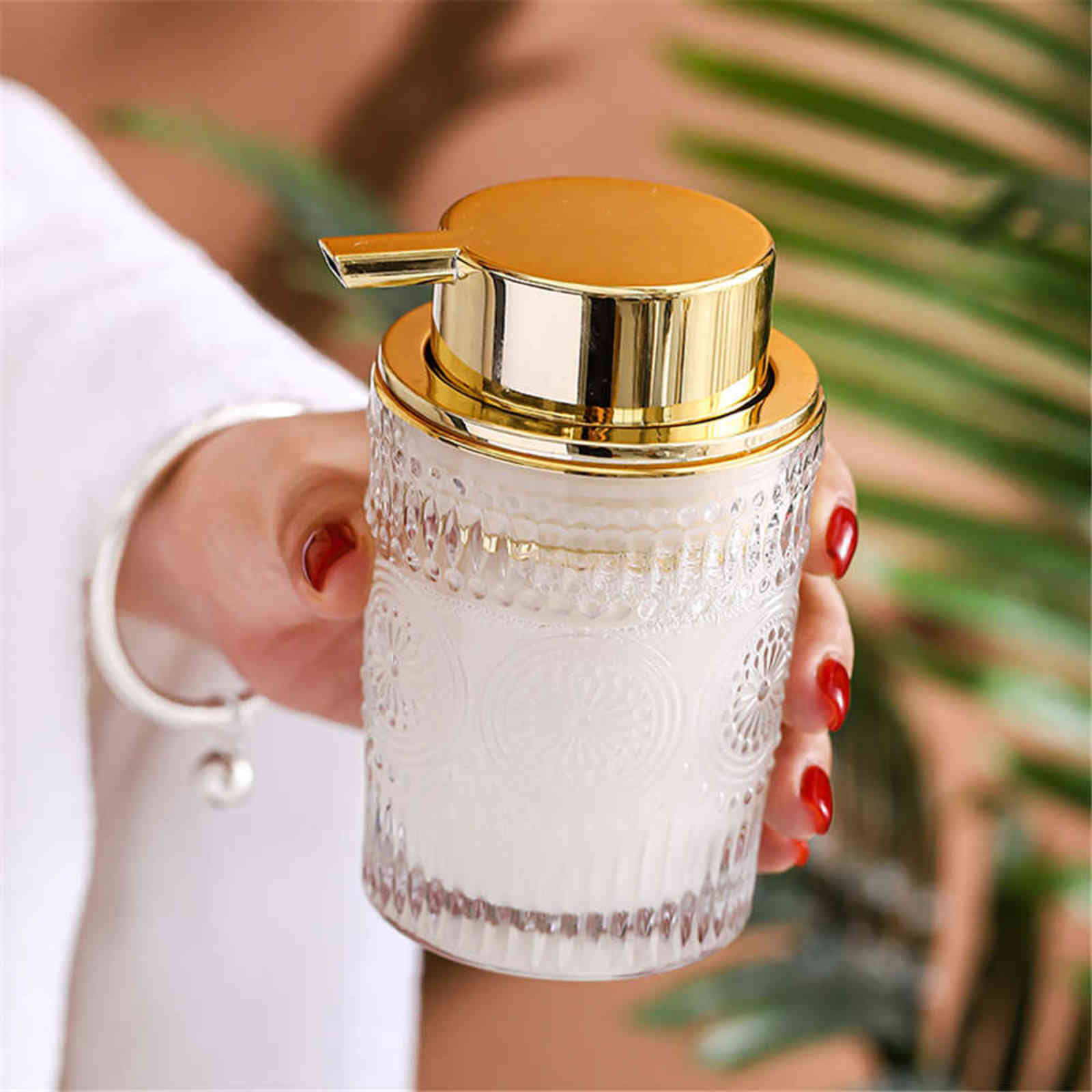 300ml 400ml Glass Soap Dispenser Bathroom Mousse Foam Empty Refill Sub-bottling Hand Sanitizer Shower Gel Shampoo Foaming Bottle 211130 - view 6