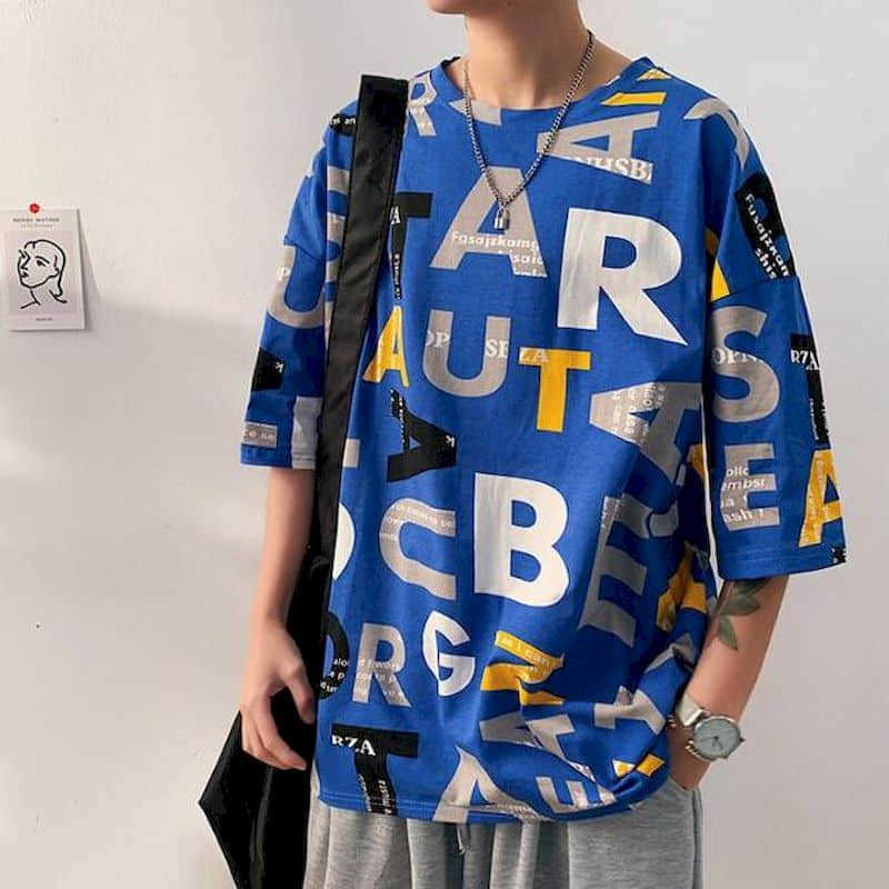 Cotton men's short-sleeved t-shirt male students Korean version of loose and versatile half-sleeved clothes streetwear 210526