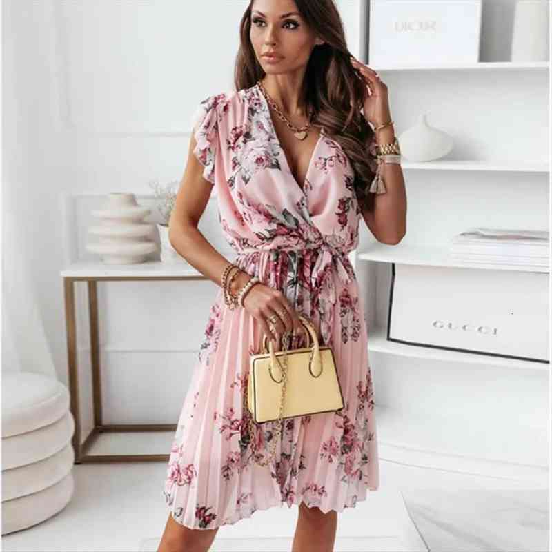 chiffon ruffled floral printed women dresses sleeves mini casual deep v neck pink office dress, Black;gray
chiffon ruffled floral printed women dresses sleeves mini casual deep v neck pink office dress, Black;gray