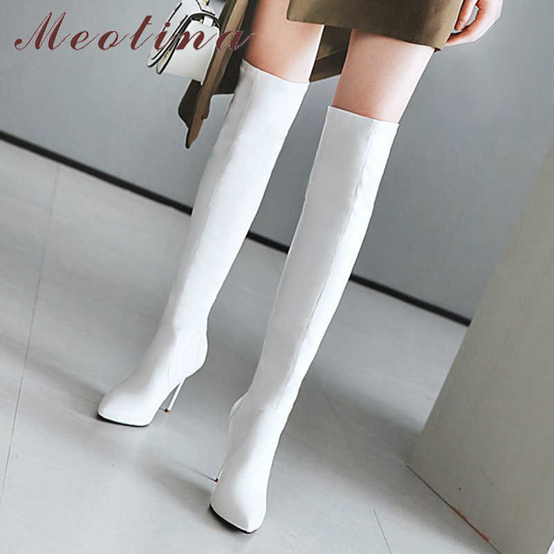 Meotina Over The Knee Boots Woman Pointed Toe Super High Heel Thigh High Boots Stiletto Heel Long Boots Ladies Shoes White 33-46 210608, White velvet lining
Meotina Over The Knee Boots Woman Pointed Toe Super High Heel Thigh High Boots Stiletto Heel Long Boots Ladies Shoes White 33-46 210608, White velvet lining