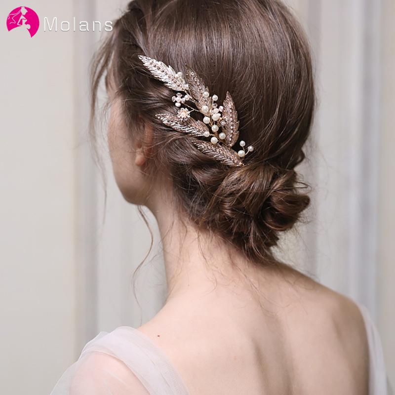 Headpieces Molans Pearl Crystal Wedding Hair Combs Accessories For Bridal Leaf Rhinestone Headpiece Women Bride Ornaments Jewelry
Headpieces Molans Pearl Crystal Wedding Hair Combs Accessories For Bridal Leaf Rhinestone Headpiece Women Bride Ornaments Jewelry