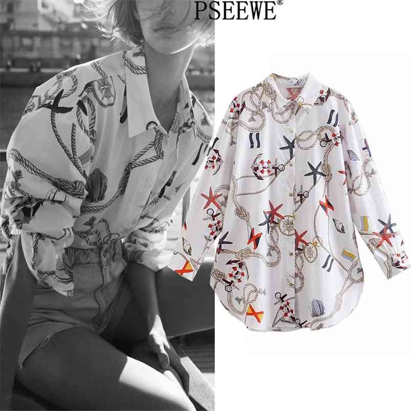 Spring Printed Oversized White Shirt Woman Long Sleeve Button Up Women Side Vent Street Vintage Blouse 210519
Spring Printed Oversized White Shirt Woman Long Sleeve Button Up Women Side Vent Street Vintage Blouse 210519