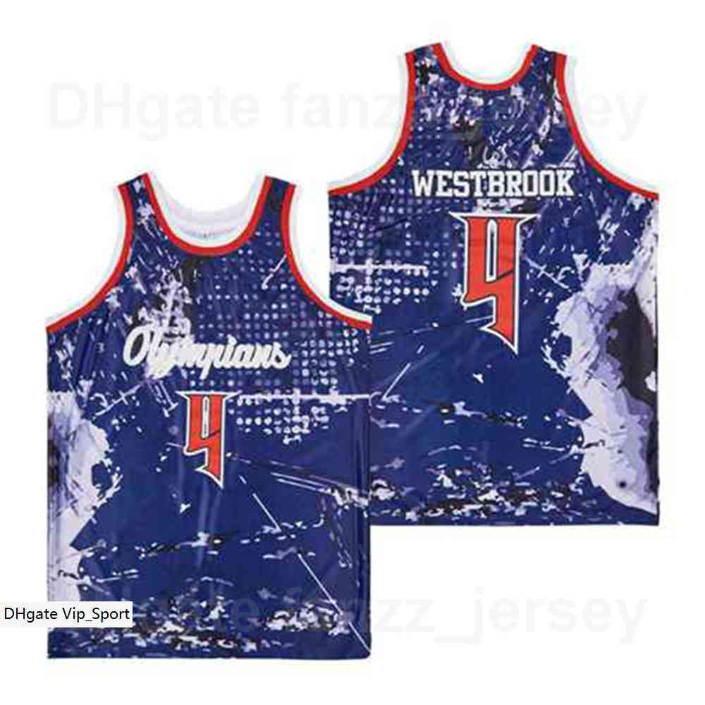 Moive Leuzinger High School Olympians Russell Westbrook Jersey 4 Basketball Hip Hop For Sport Fans Breathable Team Color Blue Pure Cotton HipHop Top Quality, Navy blue 
Moive Leuzinger High School Olympians Russell Westbrook Jersey 4 Basketball Hip Hop For Sport Fans Breathable Team Color Blue Pure Cotton HipHop Top Quality, Navy blue