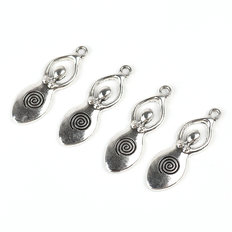10 PCs Vintage Zinc Metal Alloy Goddess Pendants Antique Silver Color Spiral Carved For Diy Neckalce Jewelry Making Findings
10 PCs Vintage Zinc Metal Alloy Goddess Pendants Antique Silver Color Spiral Carved For Diy Neckalce Jewelry Making Findings